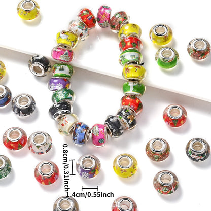 Christmas Lampwork Style Beads