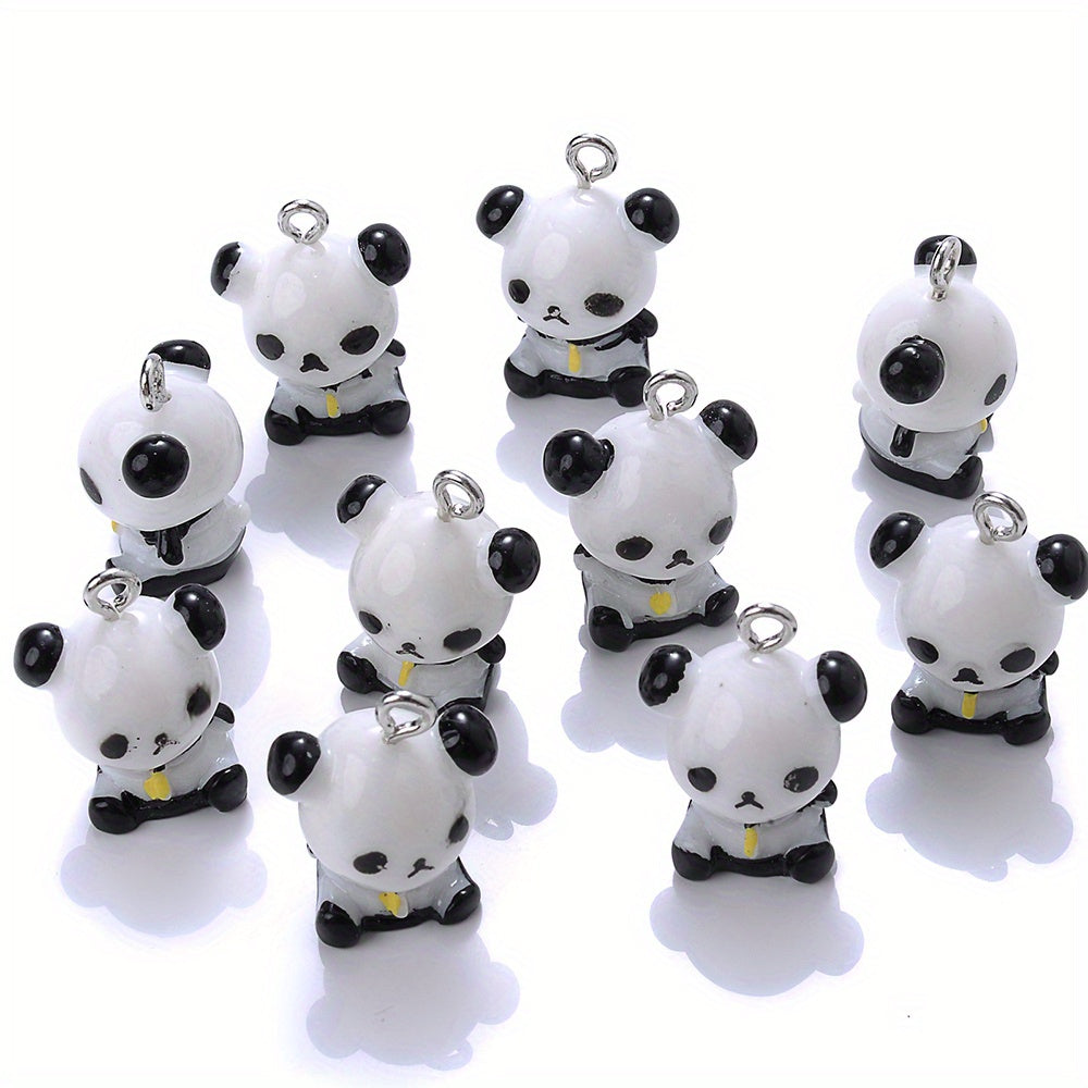 15x19mm 5pcs Panda Charms Pendant, Assorted Resin Pendants