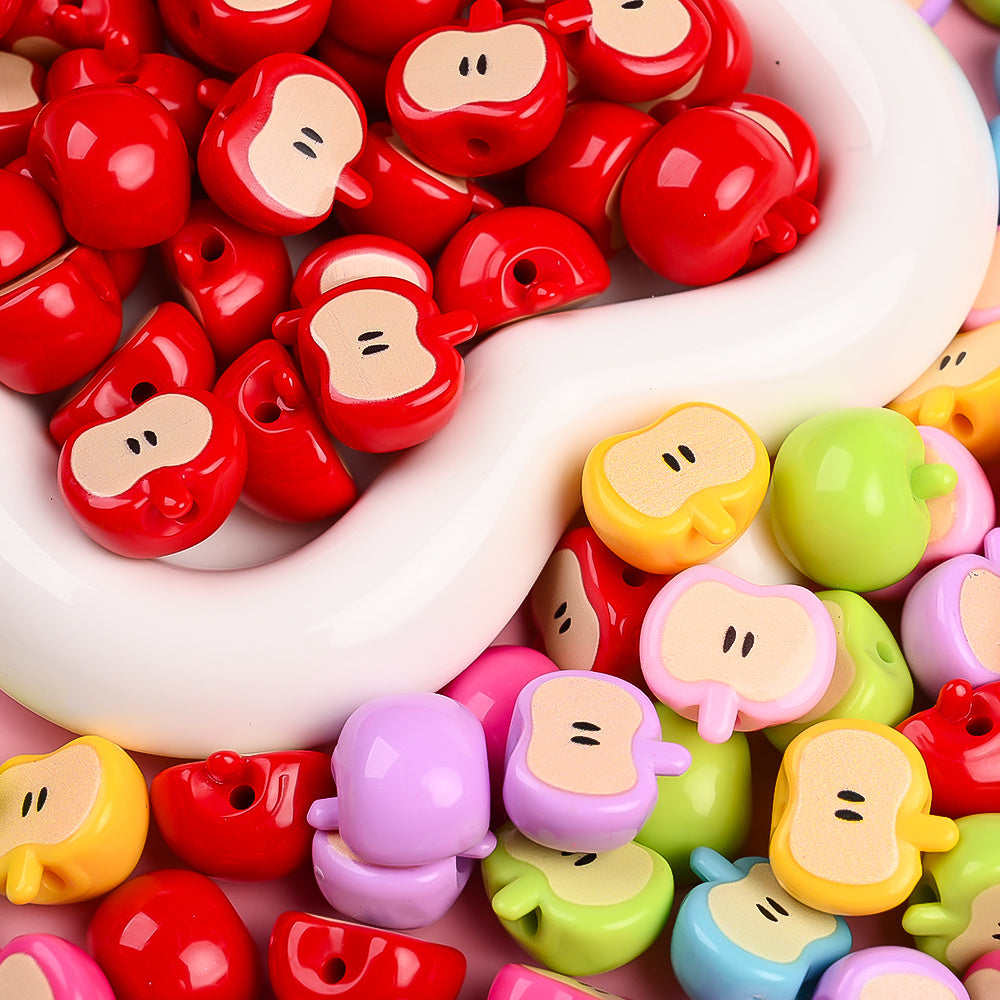 Semi-Apple Acrylic Beads