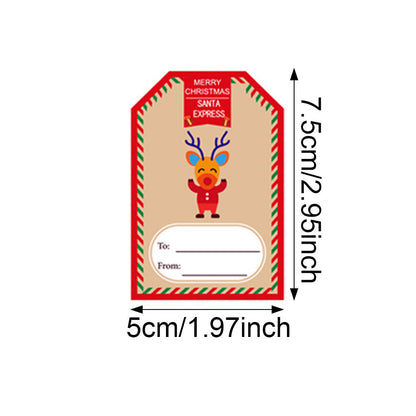 Retro Christmas Santa Snowman Stickers