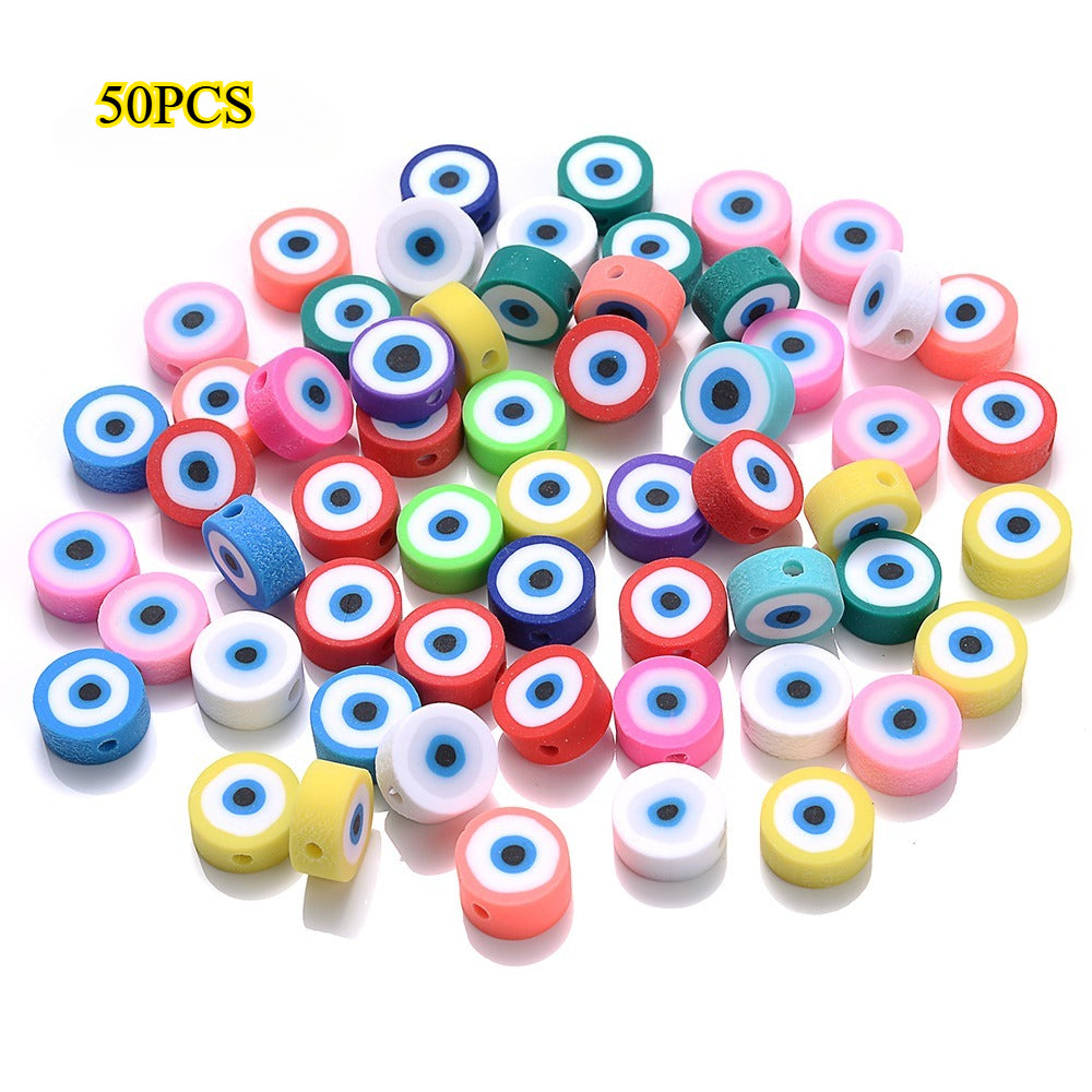 30/50pcs Colorful Clay Shape Beads