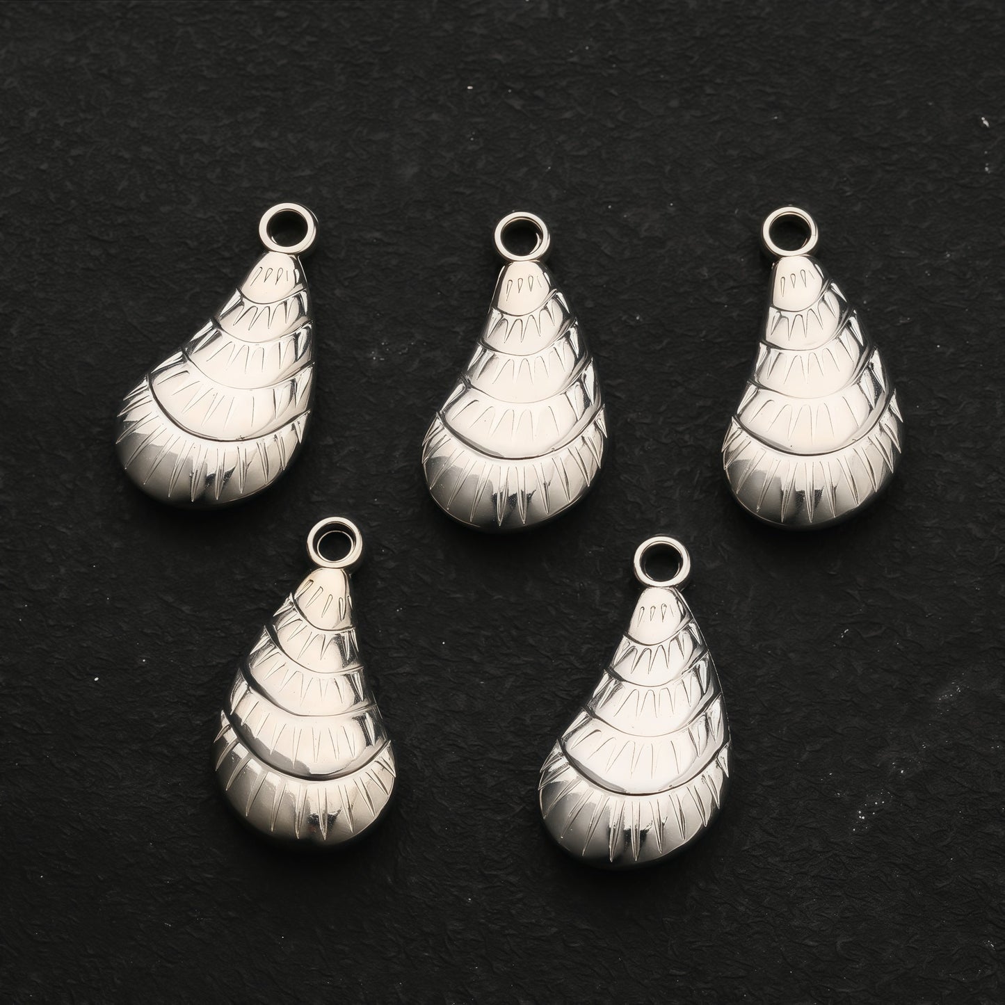 20/50PCS Gold & Silver CCB Seashell Pendant Charms