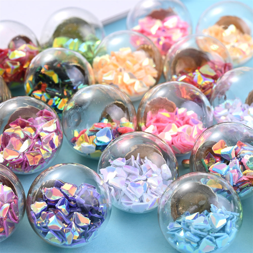Glitter Sequin Glass Bottle Pendants