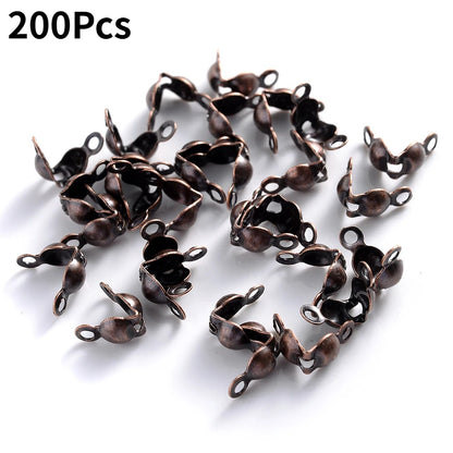 100/200pcs 4x8mm Ball Chain Connector Crimp Beads