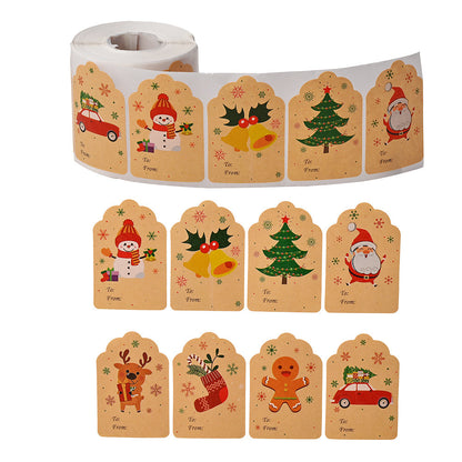 Merry Christmas Seal Label Stickers