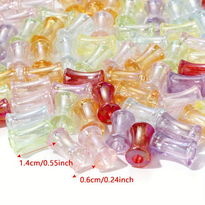 200PCS Mini Bamboo Joint Acrylic Imitation Pearl Spacer Beads