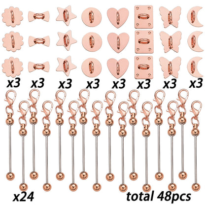 Beadable Self-Adhesive Keychain Hooks