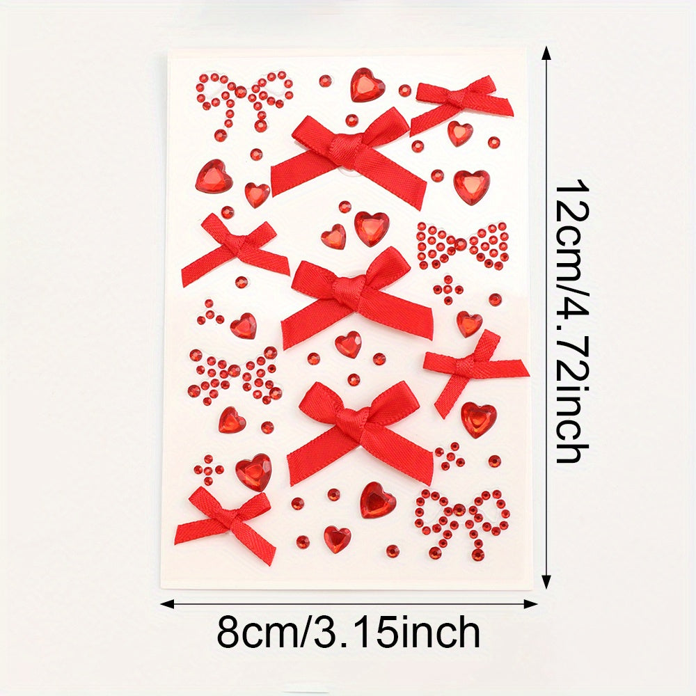 3D Pink Lace Bow Stickers