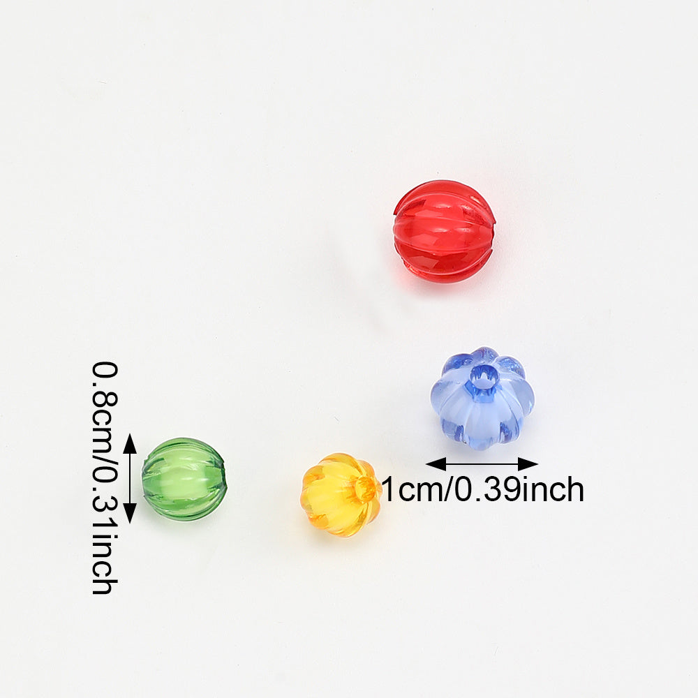 8/10mm Transparent Pumpkin Acrylic Beads