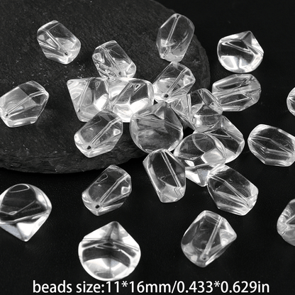 Transparent Crystal Faceted Glass Beads
