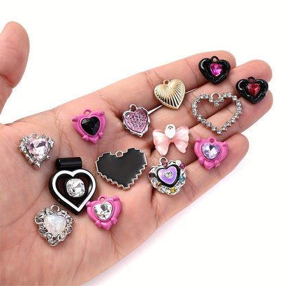 Heart Rhinestone Pendant Set