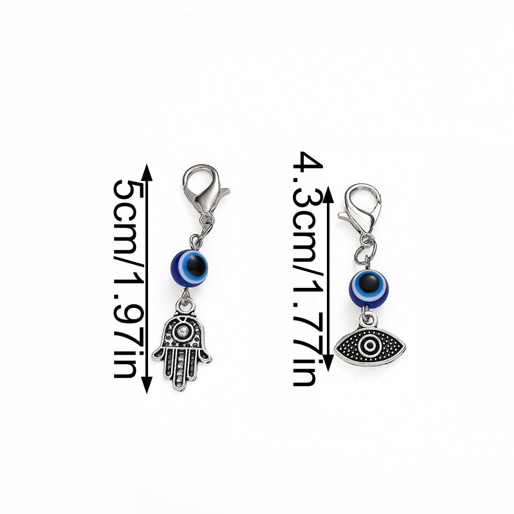 Evil Eye and Hamsa Enamel Pendant Charms