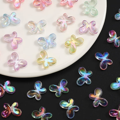 Clear Butterfly Acrylic Beads