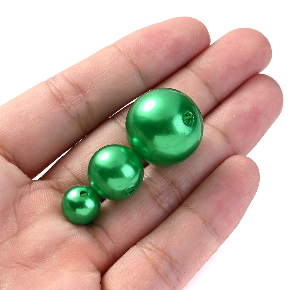 About 100pcs Christmas Acrylic Round Beads