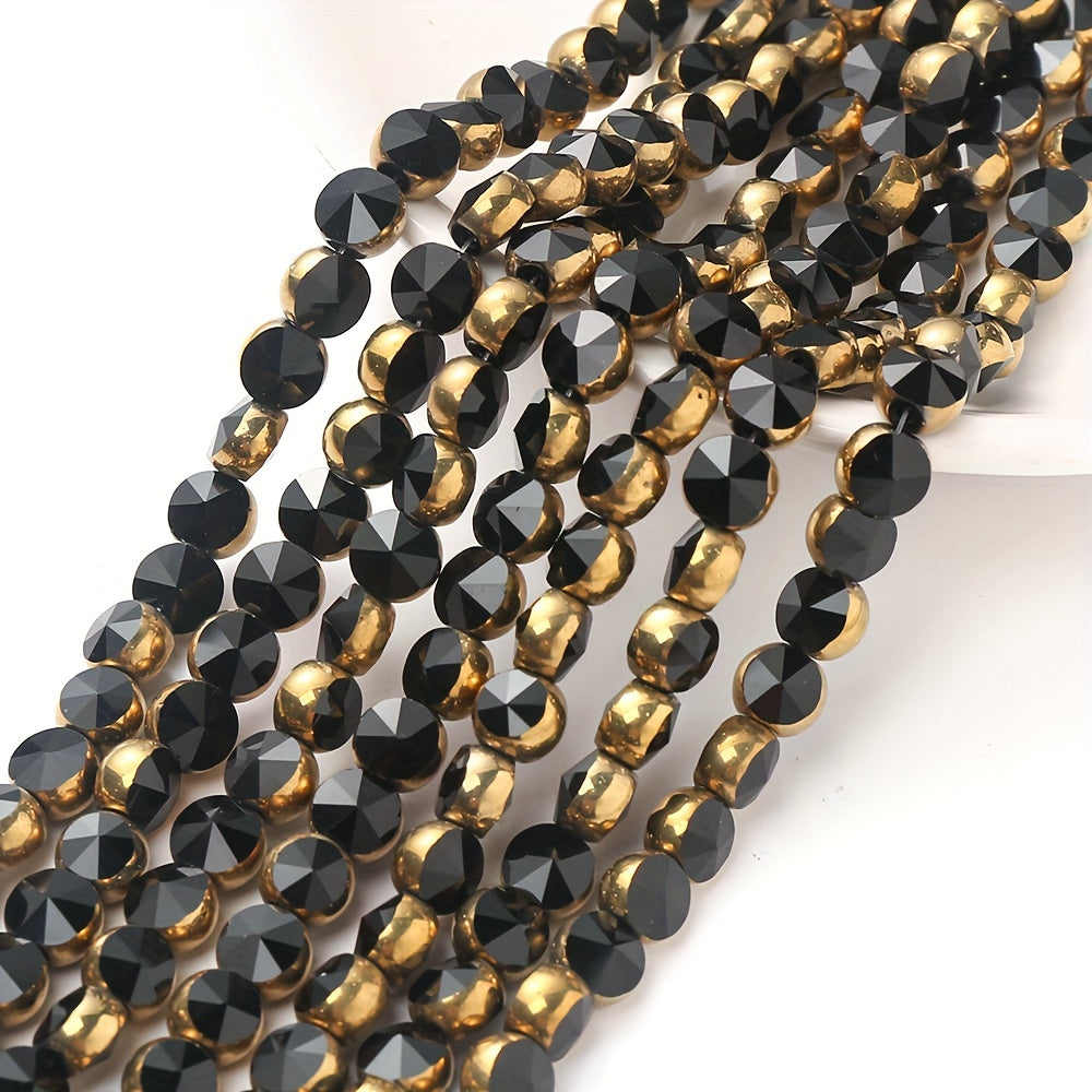 49PCS 6mm 16-Sided Faceted Glass Bead Set