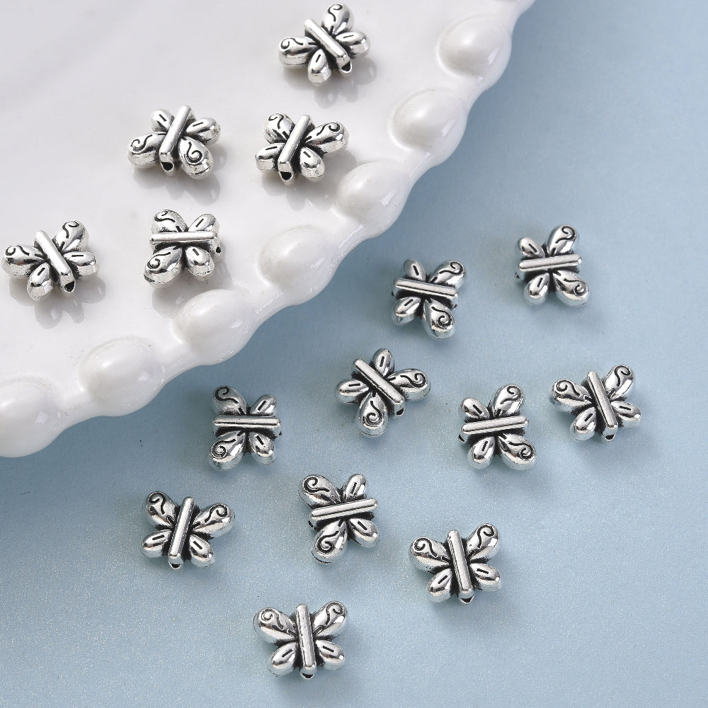 Alloy Butterfly Spacer Beads
