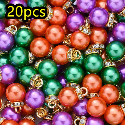 20pcs/set Halloween Christmas Imitation Pearl Pendant Beads
