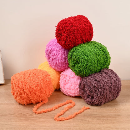 1 Roll 70m 6mm Super Soft Fluffy Plush Yarn