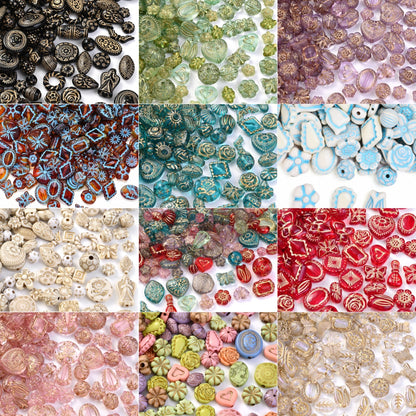 30g/bag 8-30mm Bohemian Style Acrylic Shape Beads