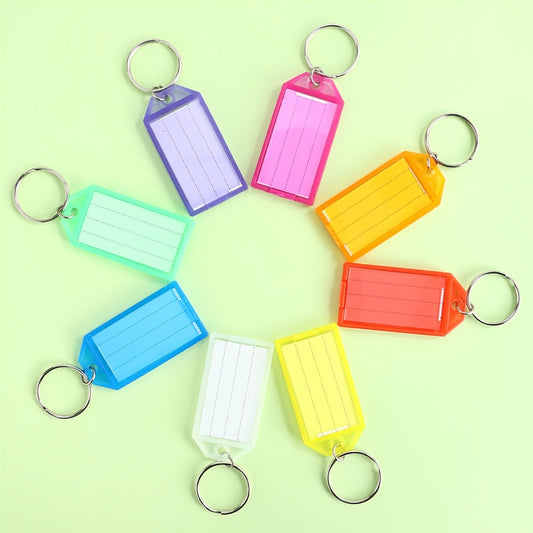 10-Piece 84x29 mm Transparent Plastic Label Tags
