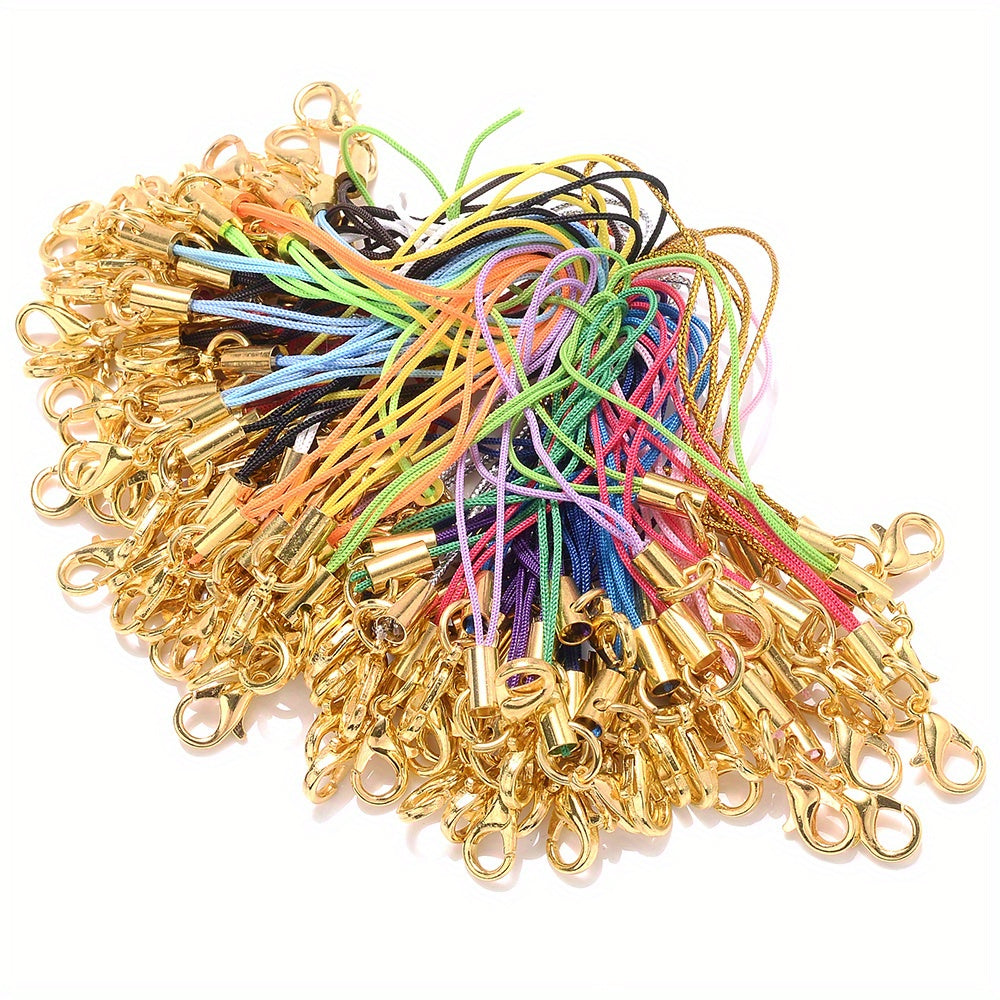 50PCS 70mm Colorful Nylon Lobster Clasp Strap Set