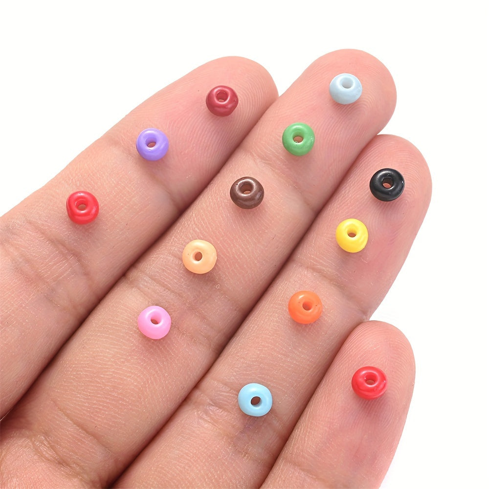 4 mm Multicolor Glass Abacus Seed Beads