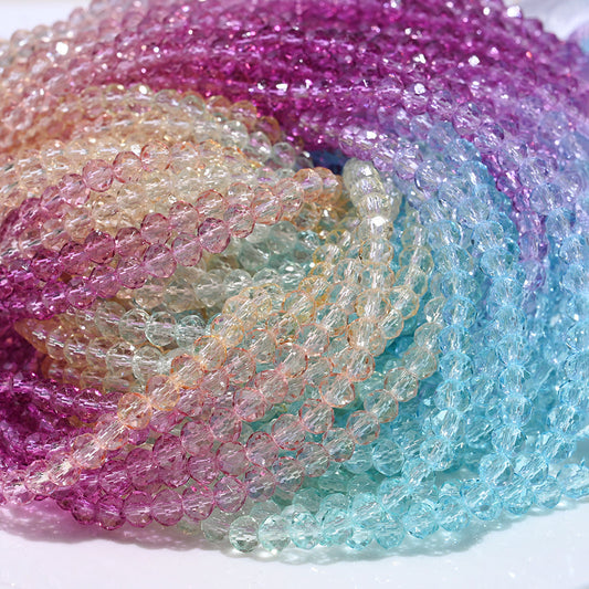 Transparent Faceted Crystal Glass Beads