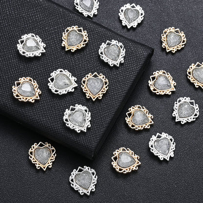 10PCS Sparkling Rhinestone Zinc Alloy Pendant Set