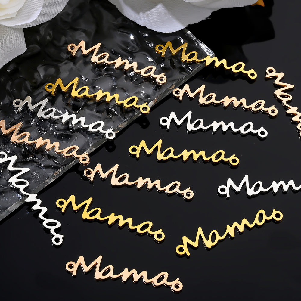 Mama Double Hole Alloy Pendants