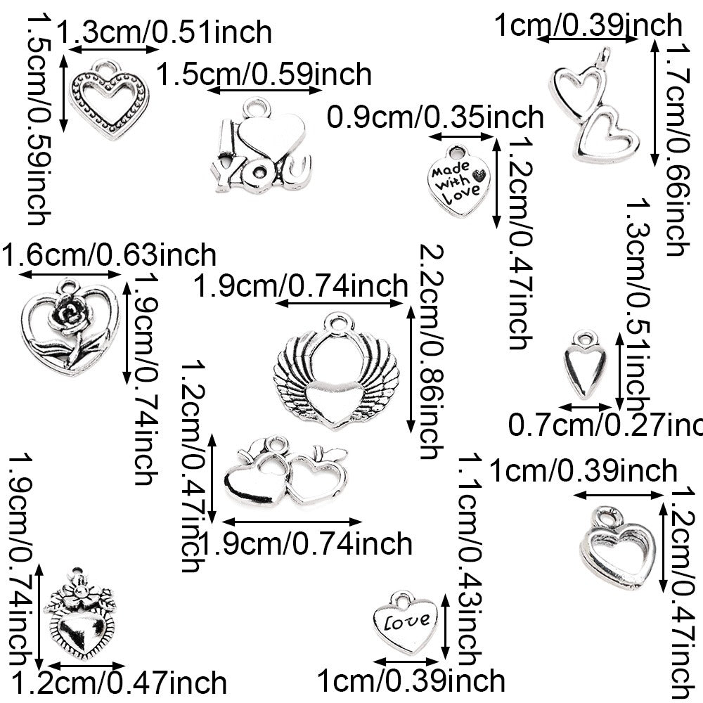 Vintage Metal Heart Pendants