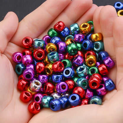 1000pcs/bag 6x9mm Colorful Resin Large Hole Beads