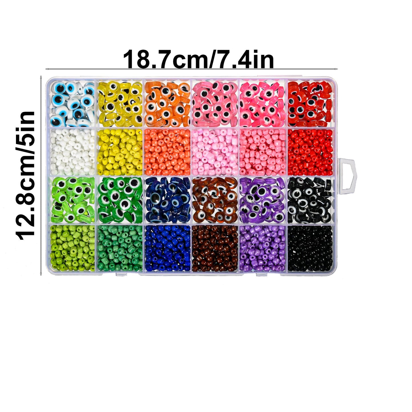 1 Box 24-Grid Evil Eye DIY Jewelry Making Bead Kit