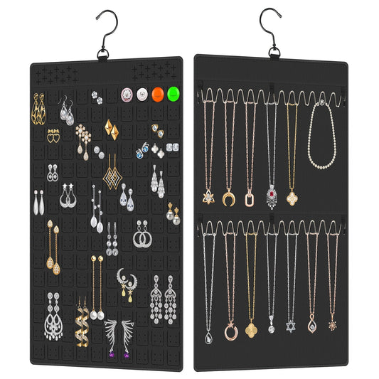 Double-Sided Hanging Jewelry Organizer