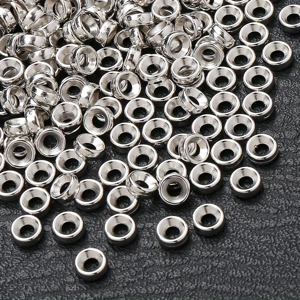 100PCS 7mm Large Hole Round Plastic Bead Set