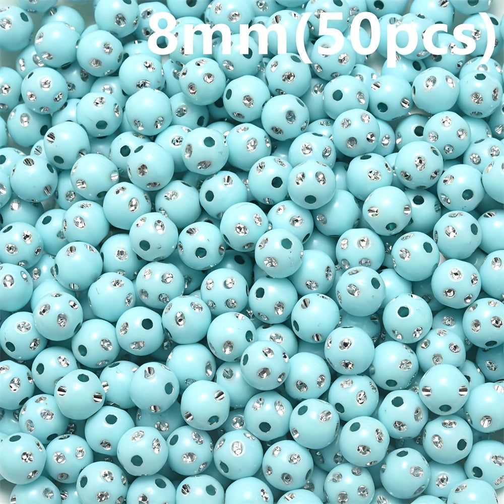 Mixed Acrylic Round Spacer Beads
