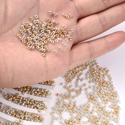 200/500/1000pcs Golden & Silvery Glass Seed Beads