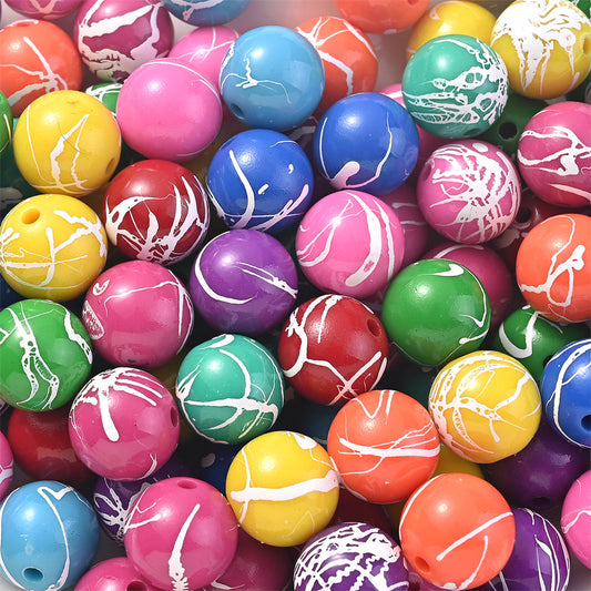 Multicolor Acrylic Round Spacer Beads