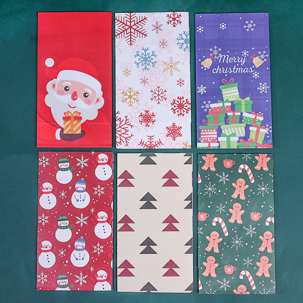 Christmas Paper Gift Bags with Sealing Stickers