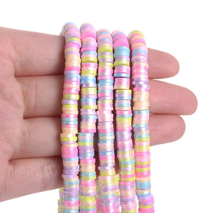 Flat Round Polymer Clay Beads