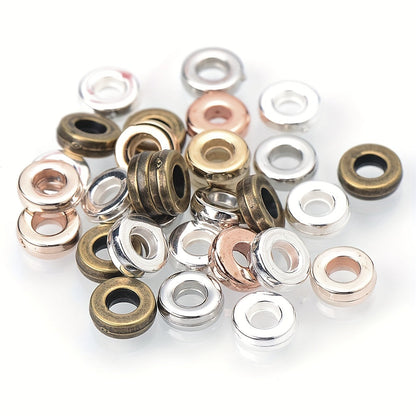 100PCS 6mm CCB Large Hole Flat Wheel Spacer Bead Set