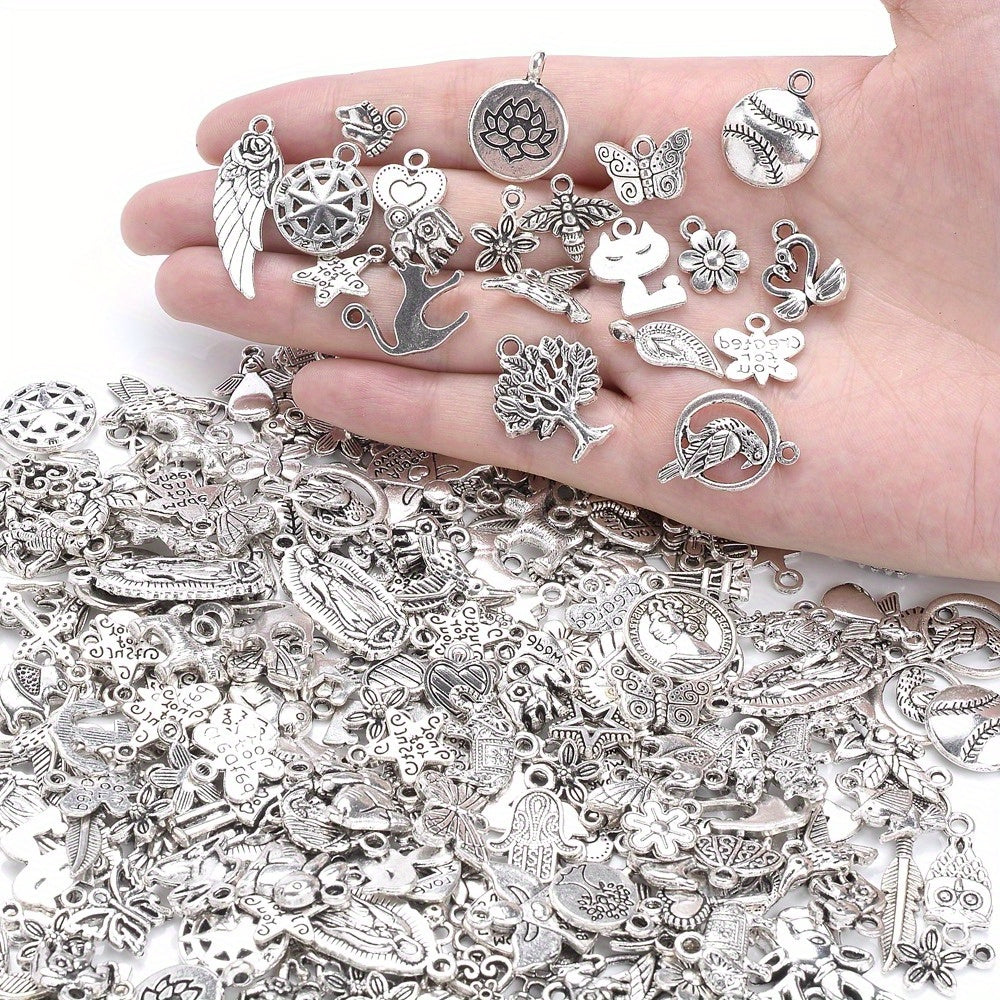 Vintage Silver Charm Beads Set