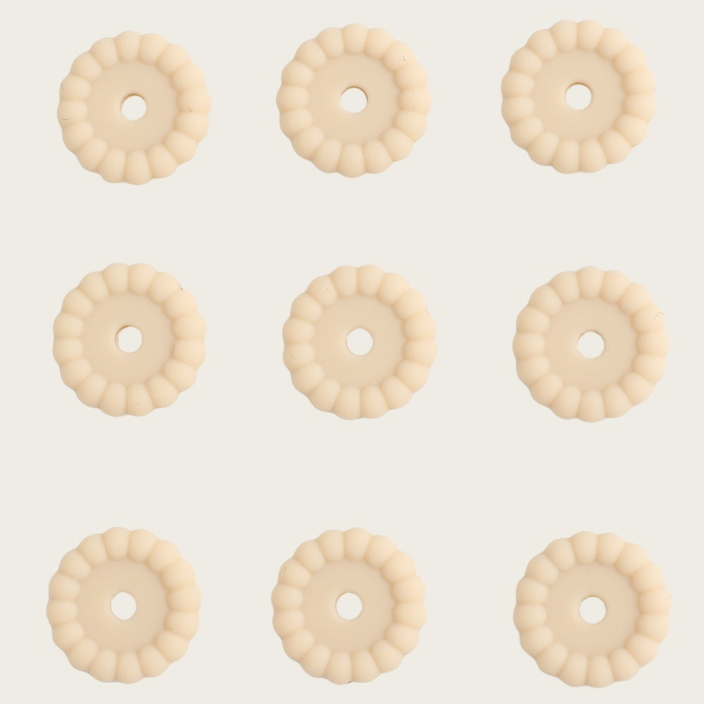 10pcs 12/15mm Silicone Disc Beads