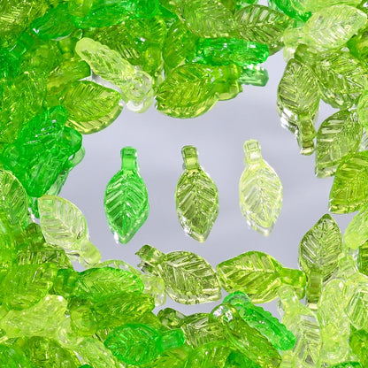 Transparent Acrylic Leaf Charms