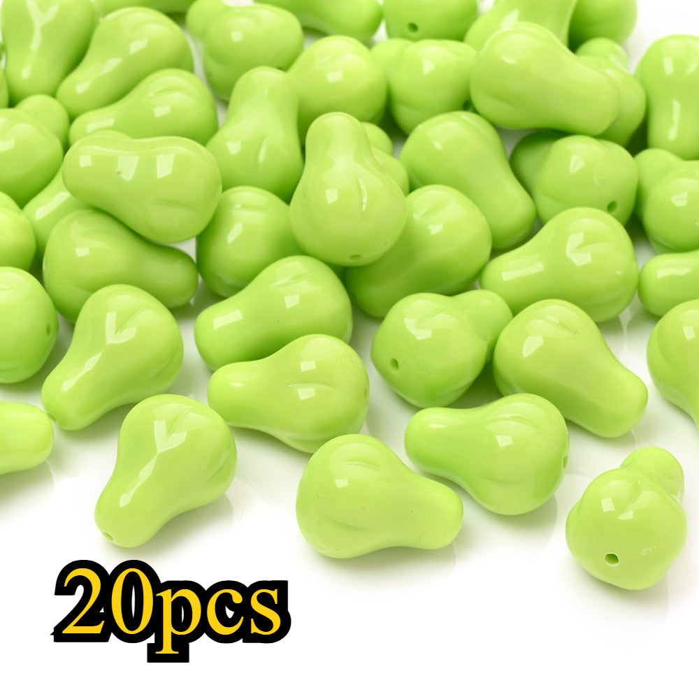 20pcs 12x16mm Pear-Shaped Acrylic Beads