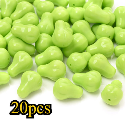 20pcs 12x16mm Pear-Shaped Acrylic Beads
