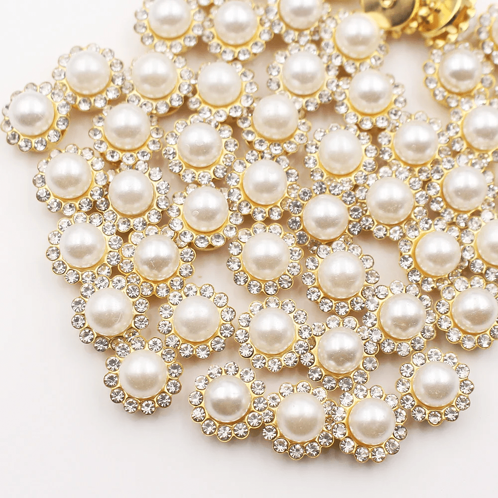 Golden Flower Claw Rhinestone Embellishments