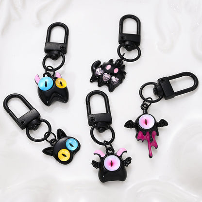 Gothic Black Evil Eye Pendant Charms