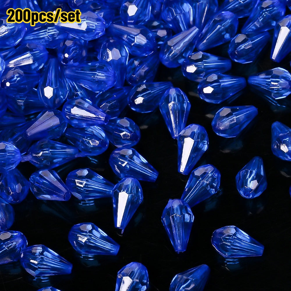 Faceted Waterdrop Acrylic Beads