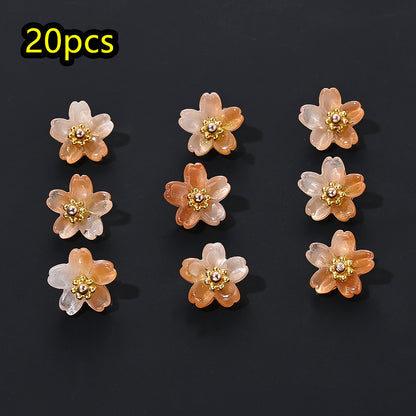 Shiny UV Iris Flower Beads