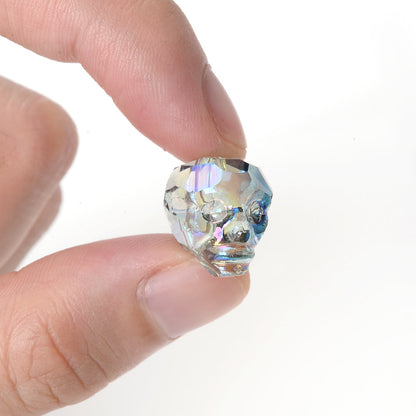 5PCS 14mm Skull Glass Crystal-Style Bead Set